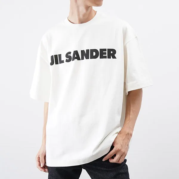 一目惚れ♪ジルサンダー Tシャツ 偽物 ロゴ プリント コットン Jip45665