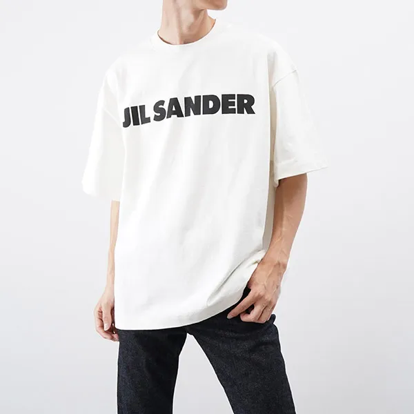 一目惚れ♪ジルサンダー Tシャツ 偽物 ロゴ プリント コットン Jip45665