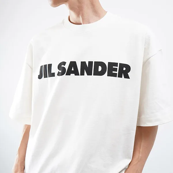 一目惚れ♪ジルサンダー Tシャツ 偽物 ロゴ プリント コットン Jip45665