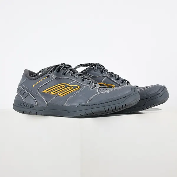 お洒落 バレンシアガ グレー イエロー Hamptons Worn-out スニーカー 激安 bau14162