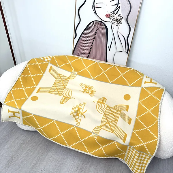 【暖かさ包む贅沢感】エルメス ブランケット コピー H103819M