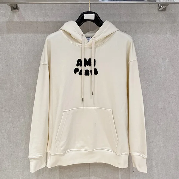 【新作2025AW】アミパリス パッチ パーカー 偽物 ホワイト ami84558