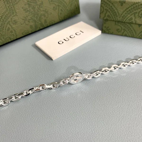 お洒落 【SALE】グッチ インターロッキングシルバー ブレス 偽物 620798