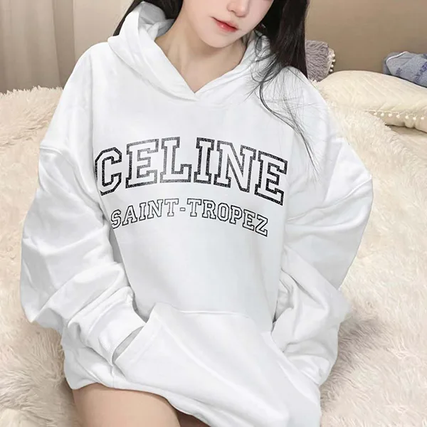 セリーヌ ロゴ フーディー コピー パーカー 新作 2Y01G670Q01MA