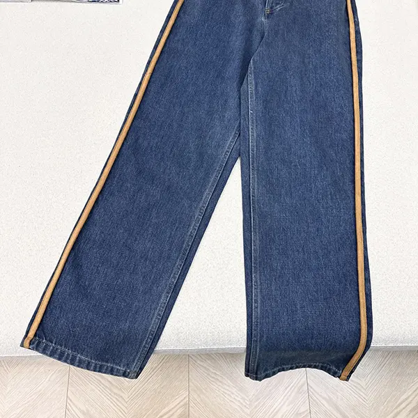 ミュウミュウ ジーンズ ロゴ刺繍 コピー コットン スエード myv00729