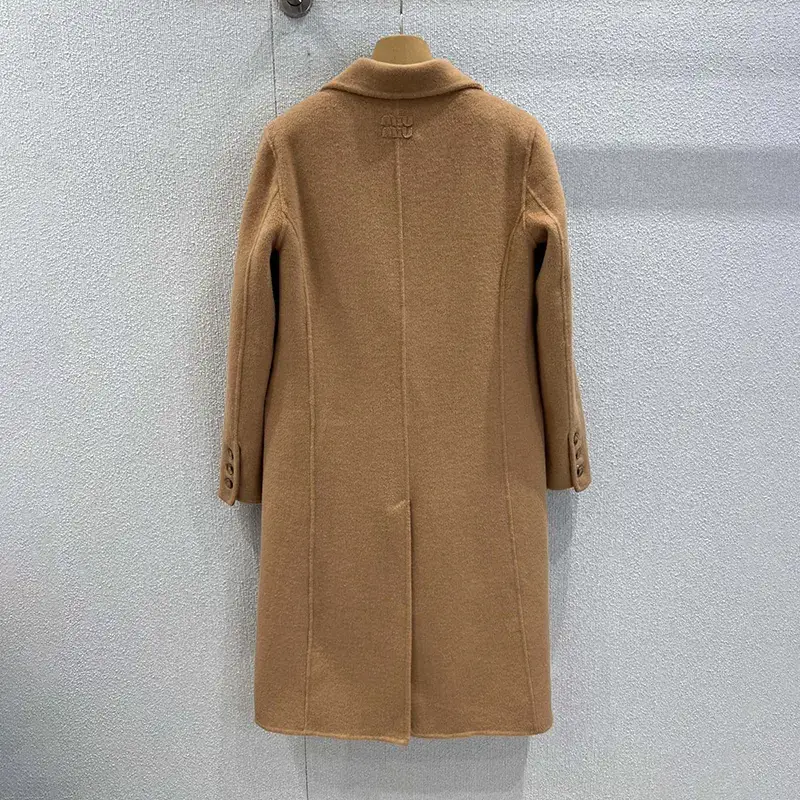 稀少ミュウミュウ コピー シングルブレストダブルカシミアコート myu00408