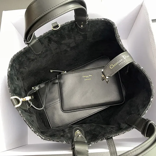 【ツイードの上品な魅力】ディオール Toujours バッグ 偽物 ミディアム M2821O