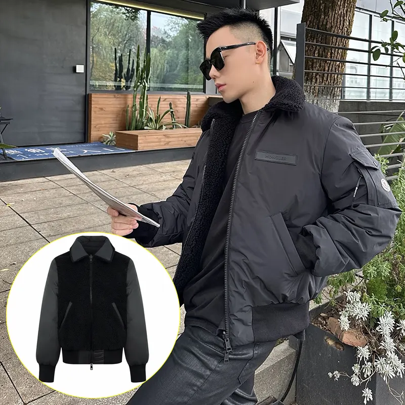 最新でオシャレ モンクレール Maulevrier リバーシブル テディ ダウンジャケット パロディ moz53267