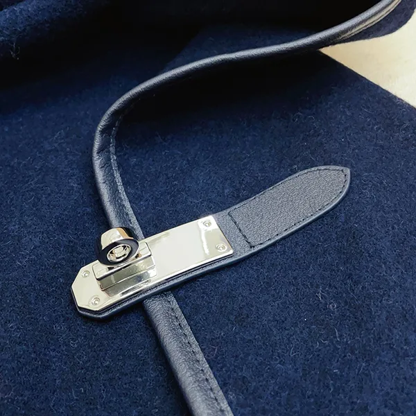 エルメス リバーシブルチェックウールケープ ers23802