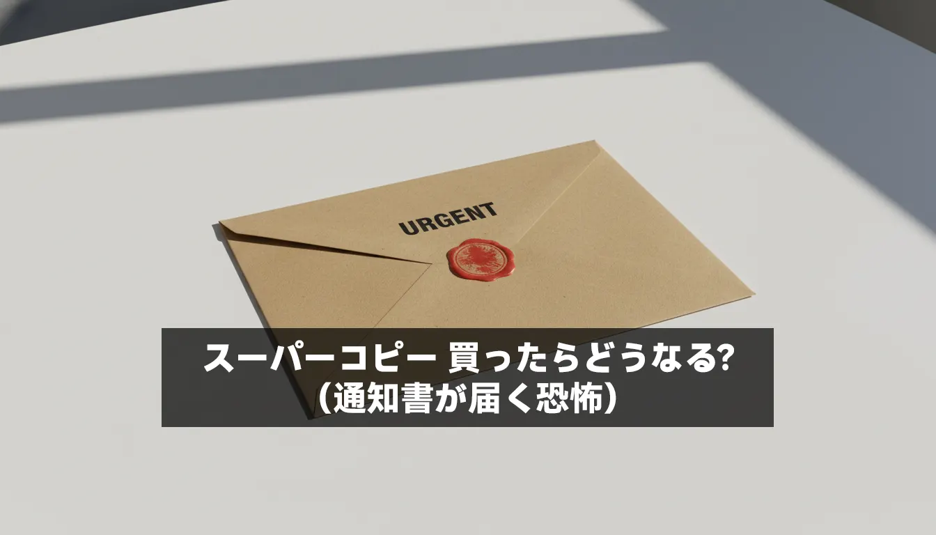 スーパーコピー 買ったらどうなる?(通知書が届く恐怖)