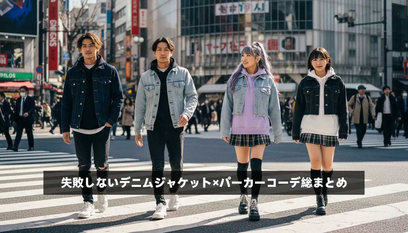 2025年最新！失敗しないデニムジャケット×パーカーコーデ総まとめ（12パターン完全版）