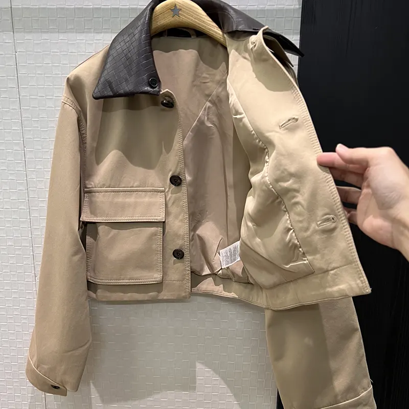 n級品 おすすめ ボッテガヴェネタ 偽物 ウール&コットン レザーポケット ジャケット 3色 boa38845