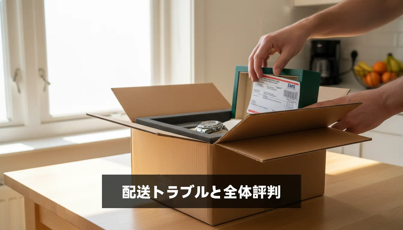 配送トラブルと全体評判