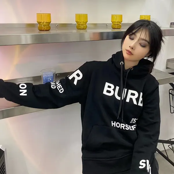 BURBERRY★ロゴ グラフィック コットン フーディ バーバリー ホースフェリー コットン パーカー