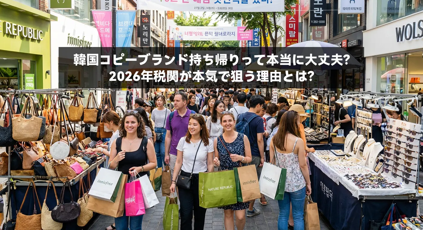 韓国コピーブランド持ち帰りって本当に大丈夫?2026年税関が本気で狙う理由とは?