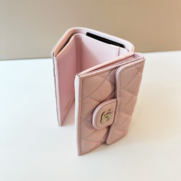 【限定色♡ピンク】シャネル マトラッセ 三つ折り財布 キャビアスキン AP0230