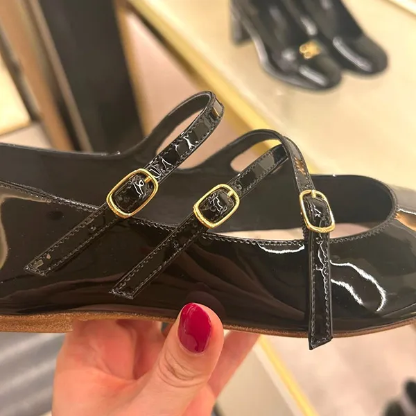 ☆セリーヌ コピー☆CRISS CROSS レザー フラットシューズ 360194582C