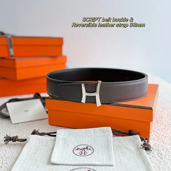 エルメススーパーコピー ベルトバックル 《スクリプト》 & レザーベルト(キット) 38mm H011891UB30