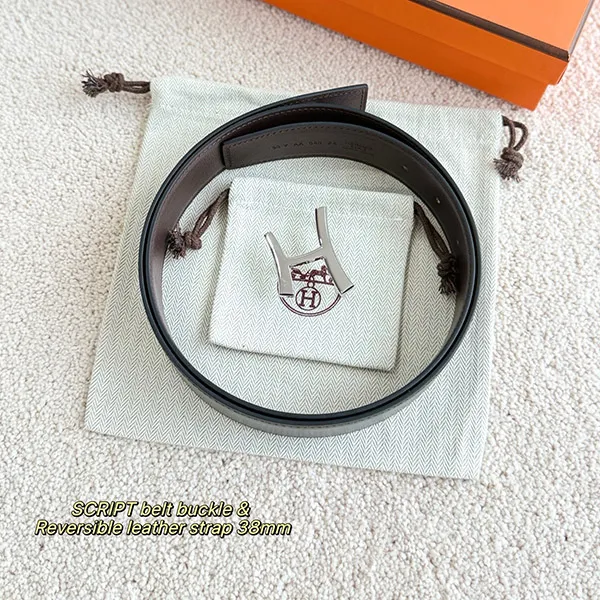 エルメススーパーコピー ベルトバックル 《スクリプト》 & レザーベルト(キット) 38mm H011891UB30