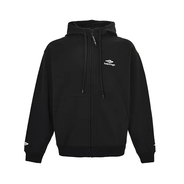 【バレンシアガコピー】3b Sports Icon ジップアップ Hoodie ロゴ 855304TQ