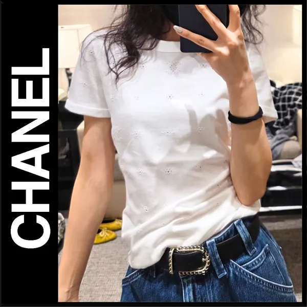 【抜け感パンチングが映える♡】シャネル 26P 新作Tシャツ スーパーコピー P81381