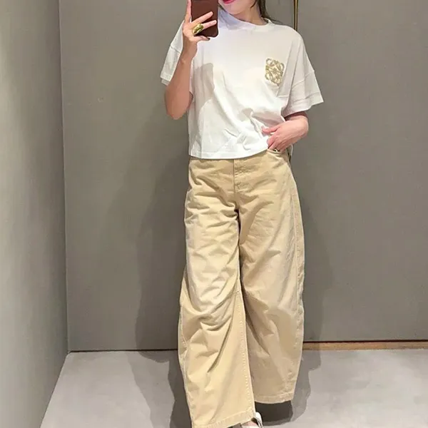 ロエベ ボクシーフィット Tシャツ コピー コットン S616Y22X59