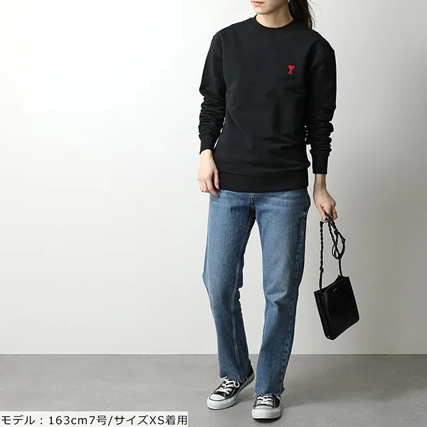 アミ パリス スウェット トレーナー コピー BFUSW001.730 レディース ハートロゴ スモール刺繍 トレーナー コットン カラー3色