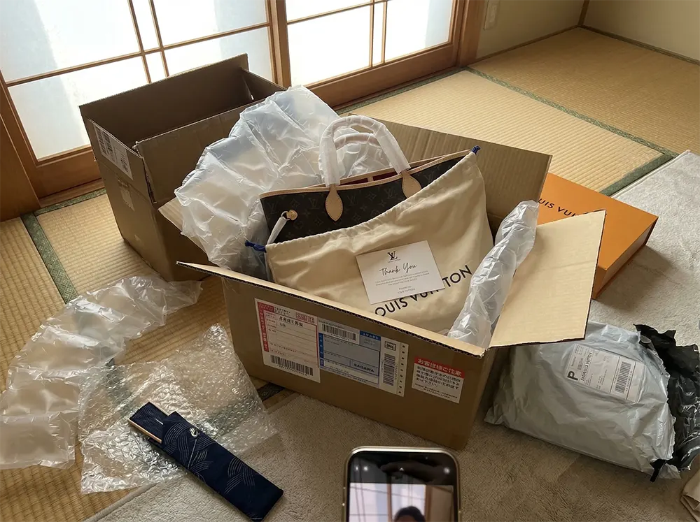商品到着時の開封の様子