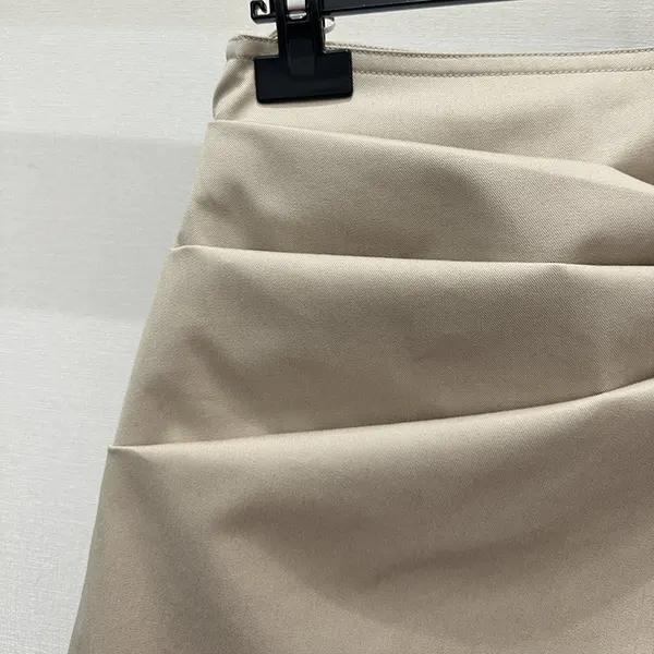 プレゼント最適 ロエベ レザートリム コットン&シルク ミディスカート loc31253