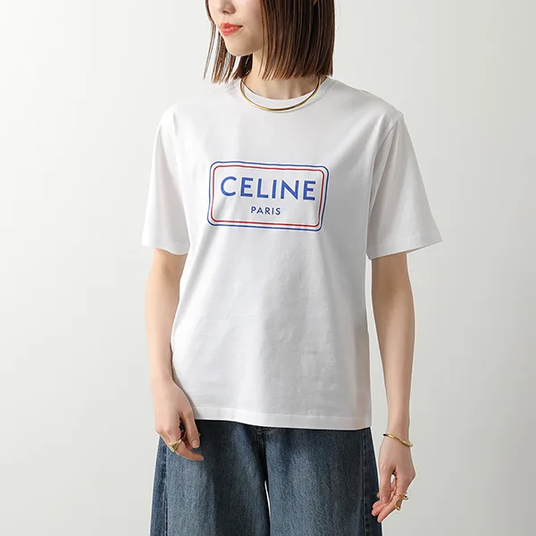 セリーヌ 半袖 Tシャツ スーパーコピー RX0IA507Z ロゴ クルーネック Cep07432