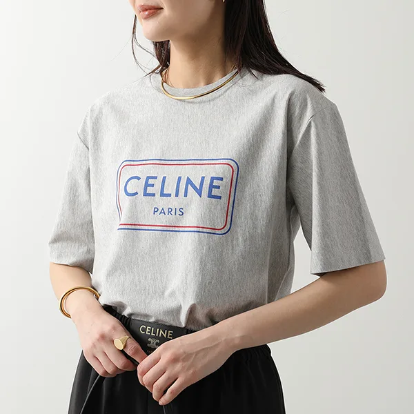 セリーヌ 半袖 Tシャツ スーパーコピー RX0IA507Z ロゴ クルーネック Cep07432