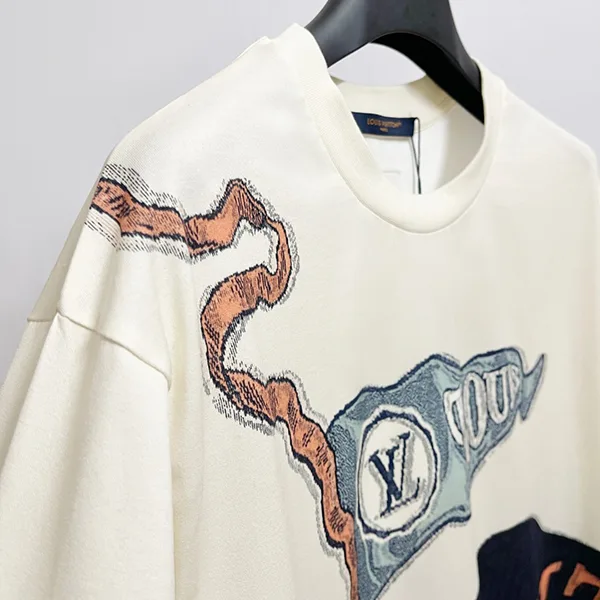 ルイヴィトン インターシャ グラフィックTシャツ コピー 半袖 1AIHZZ