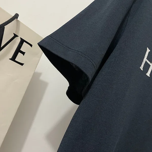 ロエベ プリント コットン混 ジャージー Tシャツ スーパーコピー ネイビー loi42164