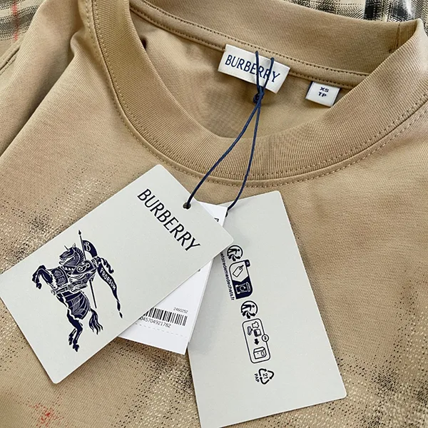 バーバリー グラデーションチェック コットンTシャツ 偽物 81190221