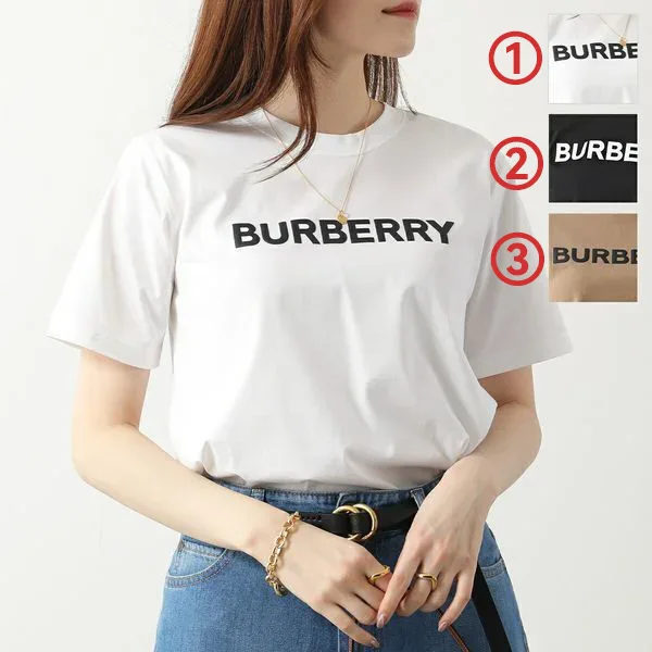 バーバリー Tシャツ MARGOT BRN ORG 半袖 クルーネック 8080325