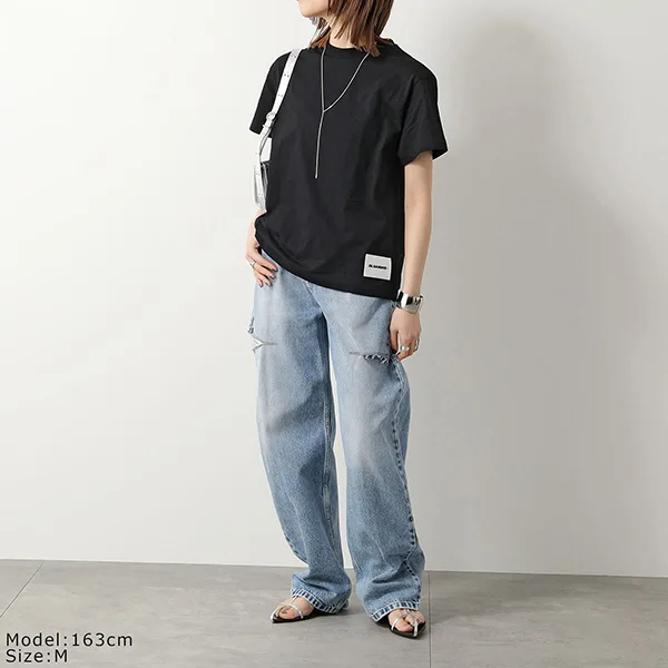 ジルサンダー プラス Tシャツ J40GC0001 JTN254 レディース 半袖 カットソー ロゴT カラー3色