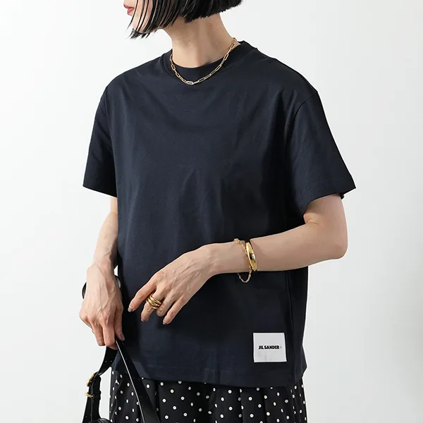 ジルサンダー プラス Tシャツ J40GC0001 JTN254 レディース 半袖 カットソー ロゴT カラー3色