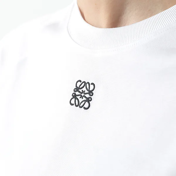 ロエベ Tシャツ SMALL FIT T-SHIRT スモールフィット S359Y22X96 S359Y22XA7 レディース 半袖 カットソー アナグラム 刺繍 カラー2色