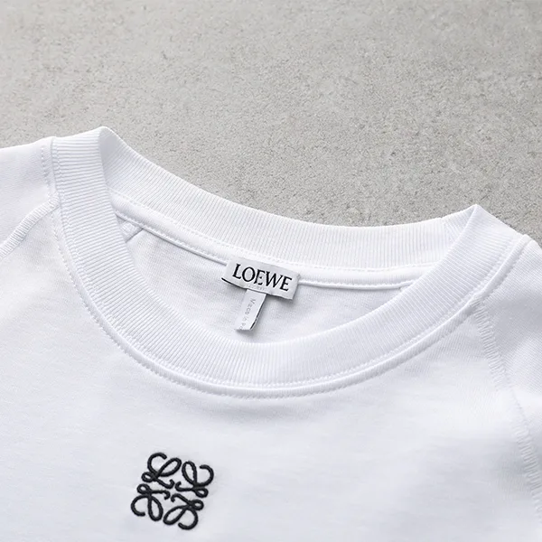 ロエベ Tシャツ SMALL FIT T-SHIRT スモールフィット S359Y22X96 S359Y22XA7 レディース 半袖 カットソー アナグラム 刺繍 カラー2色