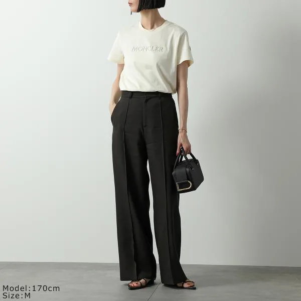 モンクレール 半袖 Tシャツ 8C00008 89AUO レディース コットン クルーネック 刺繍ロゴ レギュラーフィット