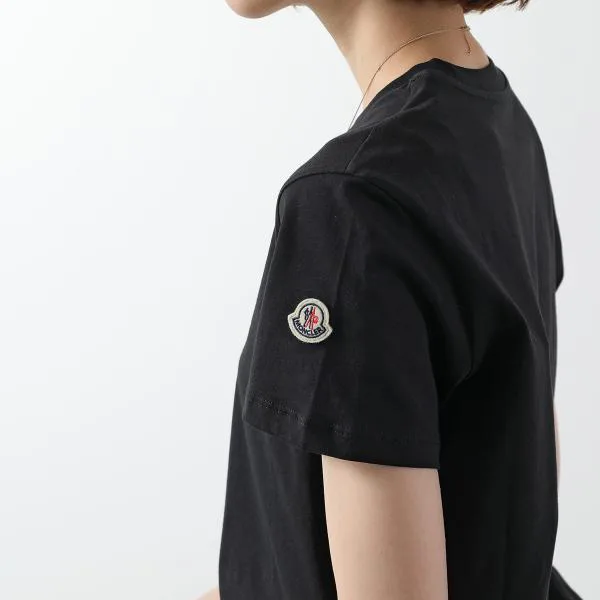 モンクレール 半袖 Tシャツ 8C00008 89AUO レディース コットン クルーネック 刺繍ロゴ レギュラーフィット