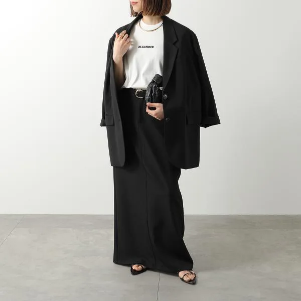 ジルサンダー 半袖 Tシャツ J02GC0142 J20103 レディース ロゴ カットソー ロゴT コットン クルーネック 102/PORCELAIN
