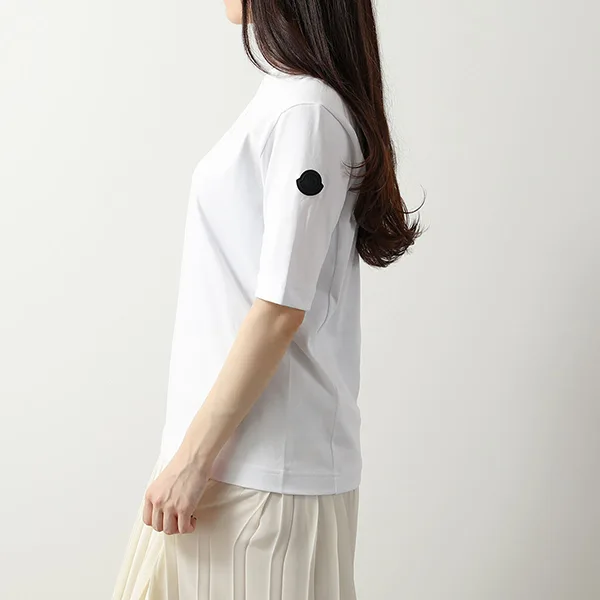 モンクレール マットブラック Tシャツ 8C00002 89A17 レディース 半袖 カットソー ロゴT クルーネック カラー2色