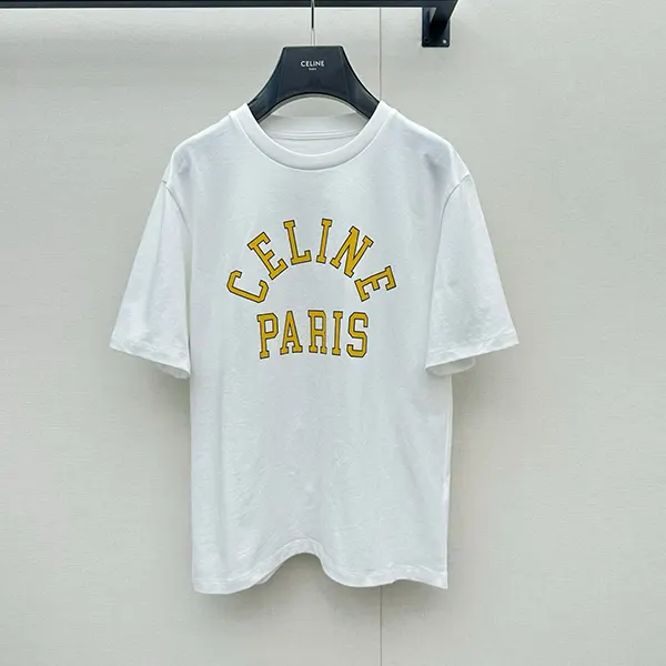 ギフトに最適 セリーヌ フロントロゴプリント Tシャツ 激安 ホワイト Cet90755