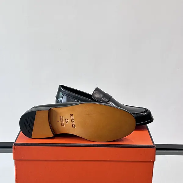 高品質 エルメス コルシボ Milton モカシン mens ert87865