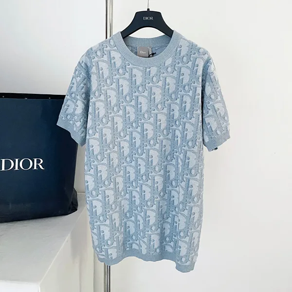 【1枚で主役級☆】ディオール オブリークジャカードTシャツ コピー 693M619A7040