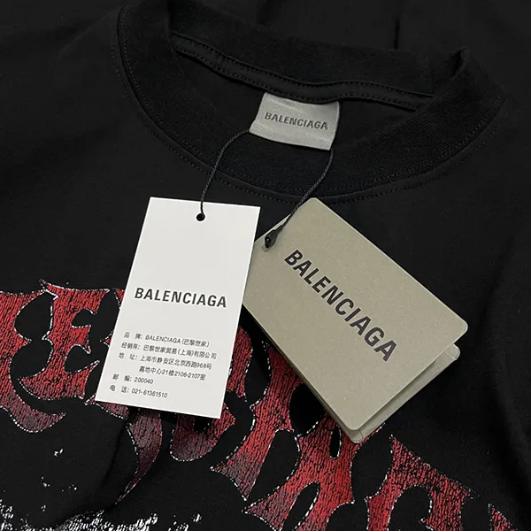 【バレンシアガ】プリント コットンジャージー Tシャツ コピー bad15680