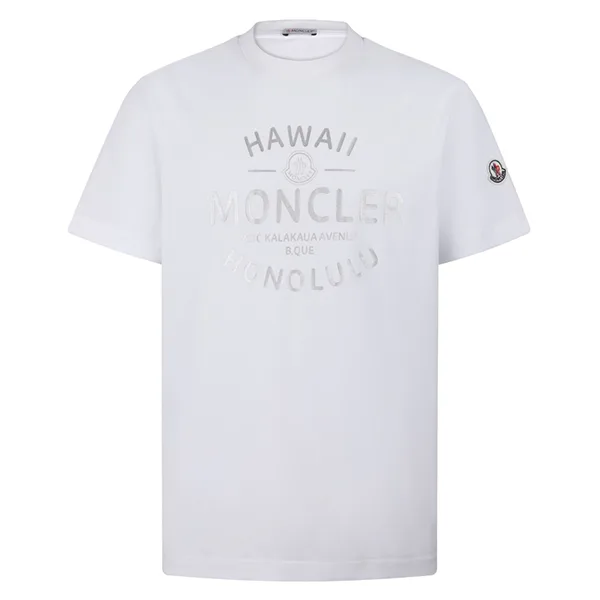 モンクレール ラミネートプリント入り 半袖Tシャツ J10918C0004089AJS99