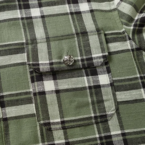 【クロムハーツ】クロップドフランネルシャツ コピー Kub03882