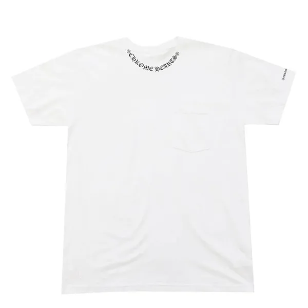 クロムハーツ ネックロゴ ショートスリーブ ティー ポケット Tシャツ クルー Kul44671